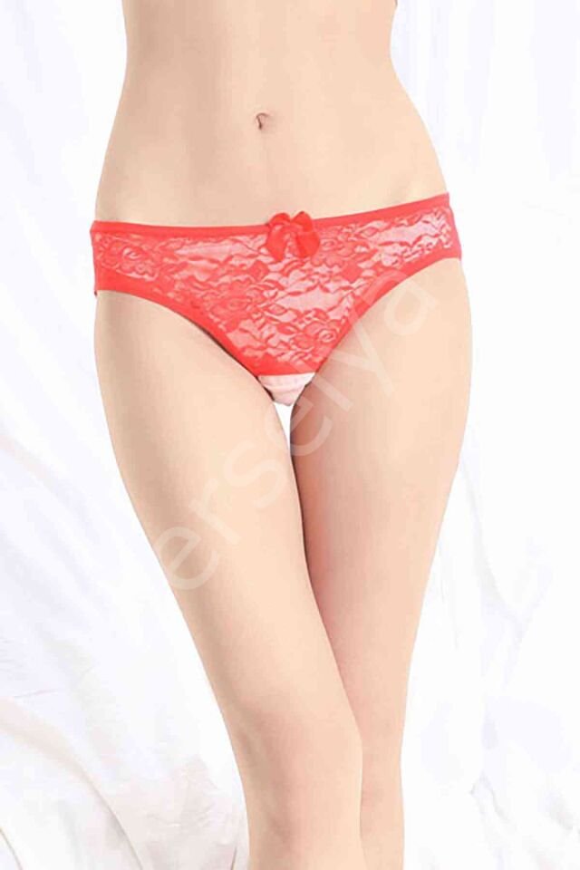 Kırmızı Özel Bölgesi Açık Külot Brf7670