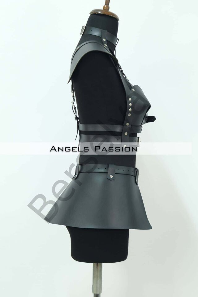 Deri Elbise Harness, Deri Etek Ve Göğüs Elbise - Brf1371