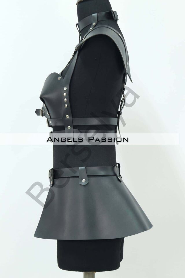Deri Elbise Harness, Deri Etek Ve Göğüs Elbise - Brf1371
