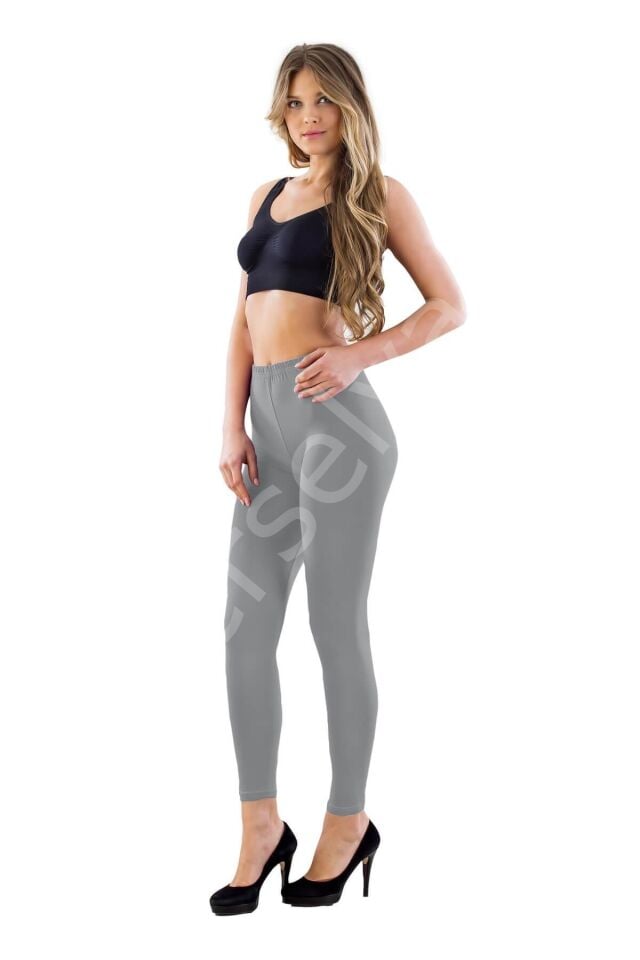 Gri Mı Emay 7700 Likralı Uzun Battal Tayt