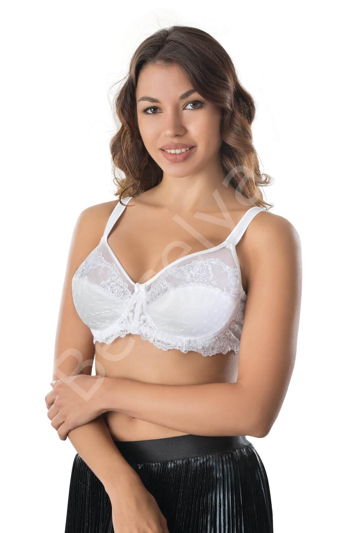 Beyaz Mı Emay 170 C Balenli Brode Toparlayıcı Sütyen