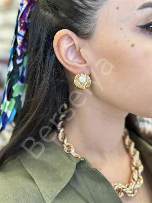 İnci Küpe - Altın