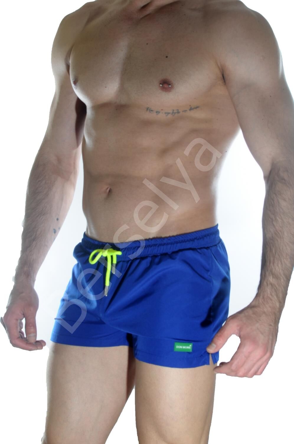 Erkek Mavi Mini Mayo Short