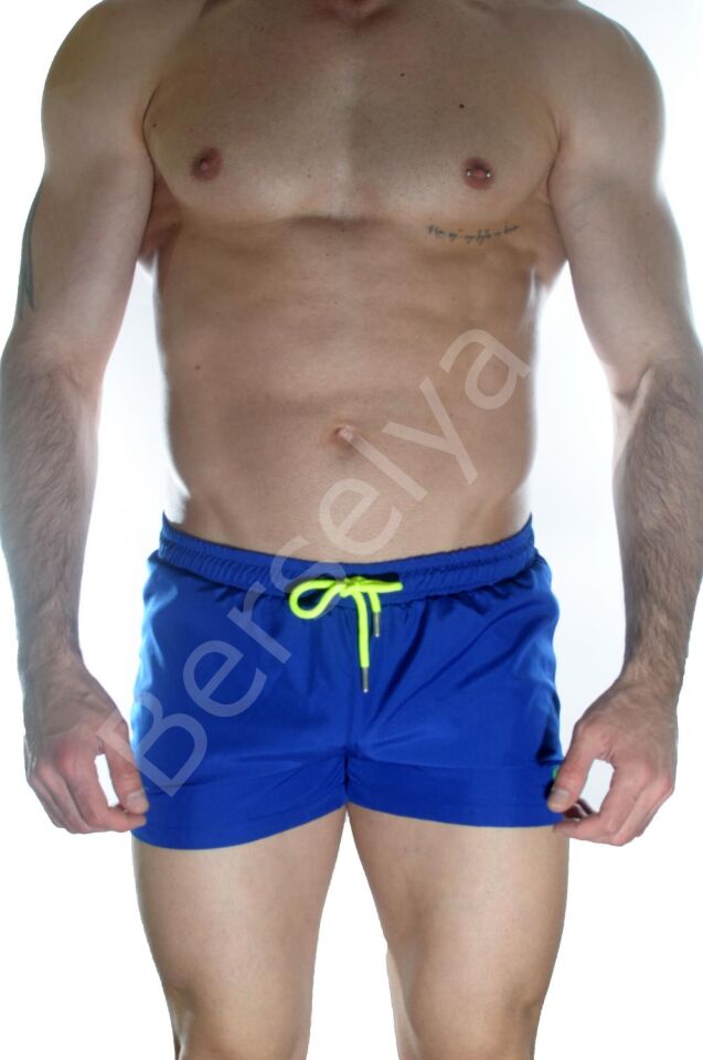 Erkek Mavi Mini Mayo Short