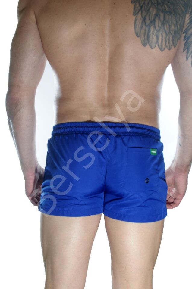 Erkek Mavi Mini Mayo Short