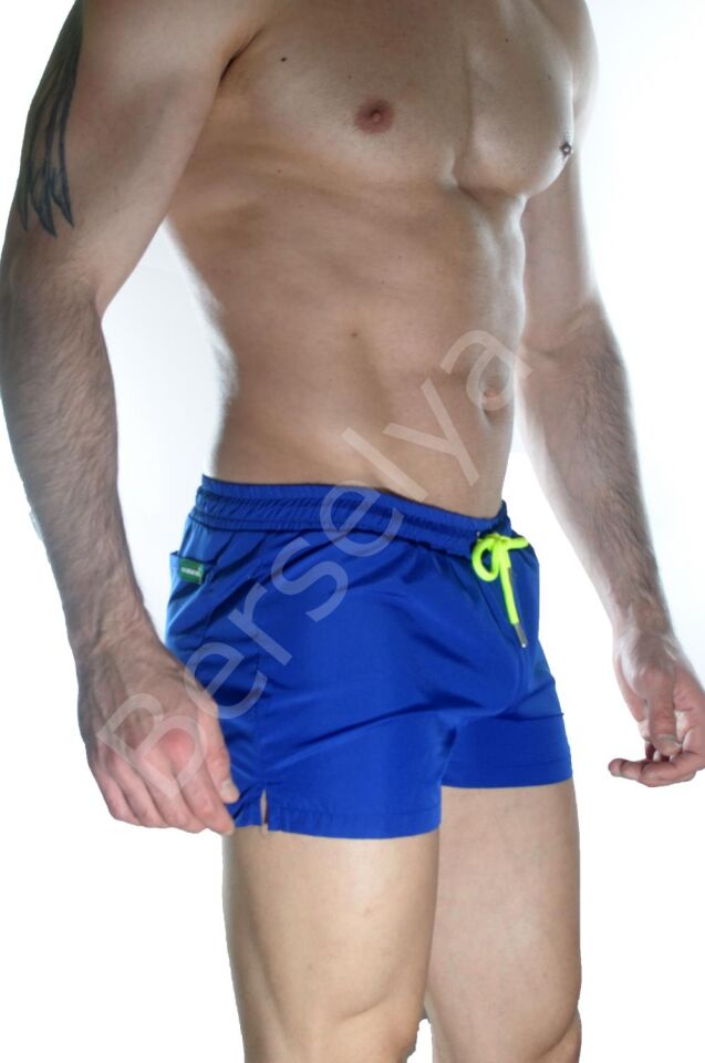 Erkek Mavi Mini Mayo Short