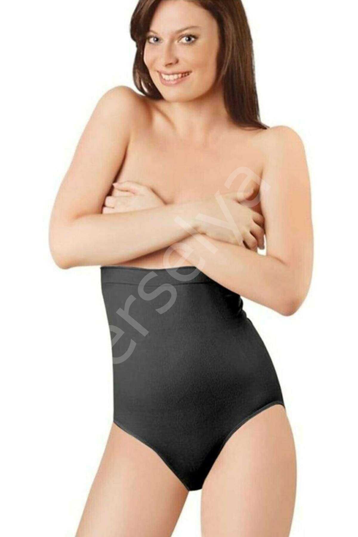 Elite Life Dikişsiz Şekillendirici Silikonlu Kadın Siyah Slip Korse 890 M-L