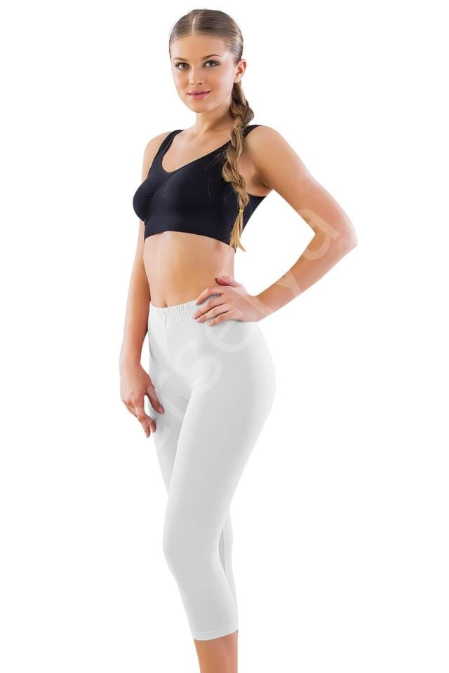 Beyaz Mı Emay 7300 Battal Kapri Tayt