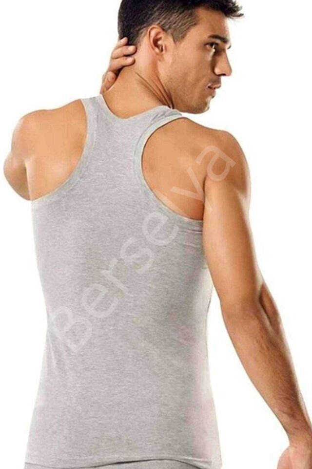 3 adet Tutku Ribana Spor Erkek Gri Atlet 0118 M