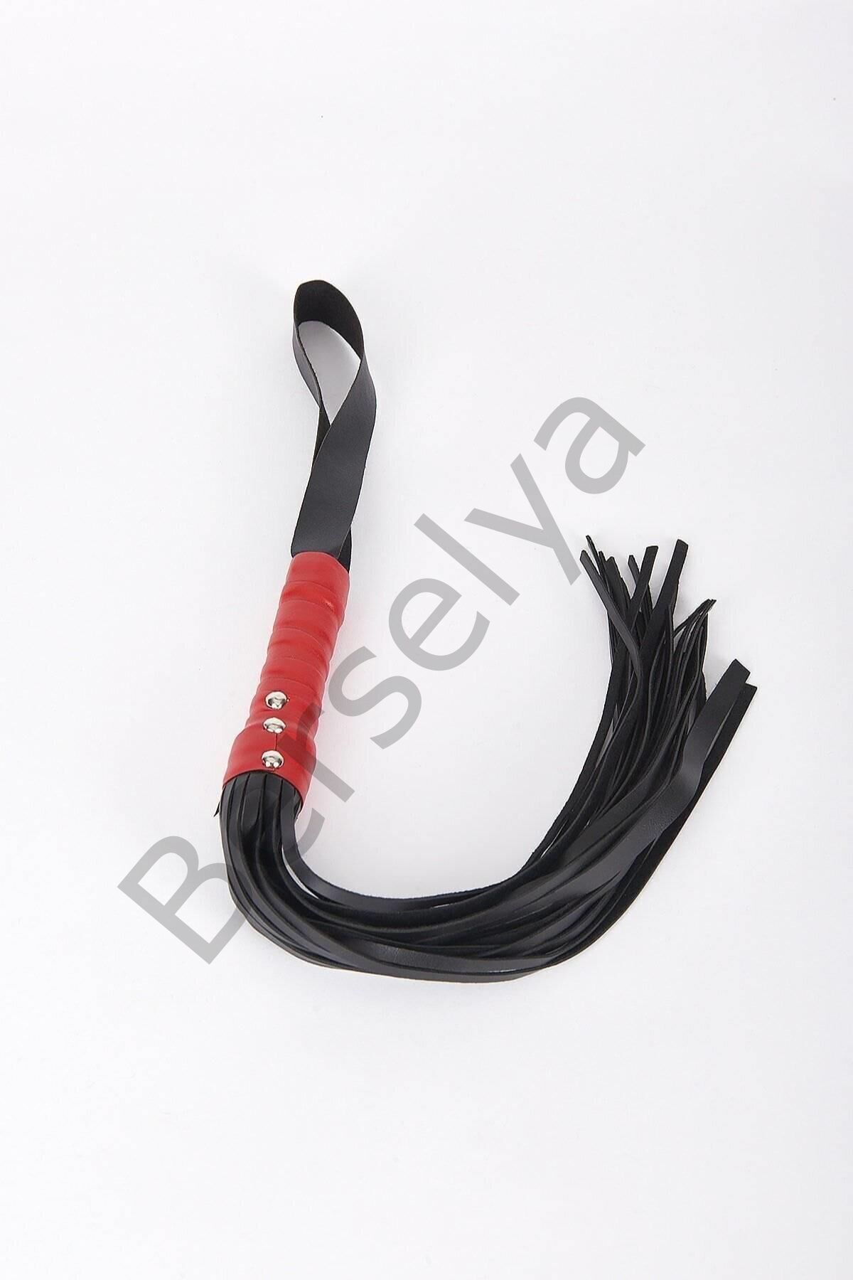 Deri Siyah Kırmızı Kırbaç