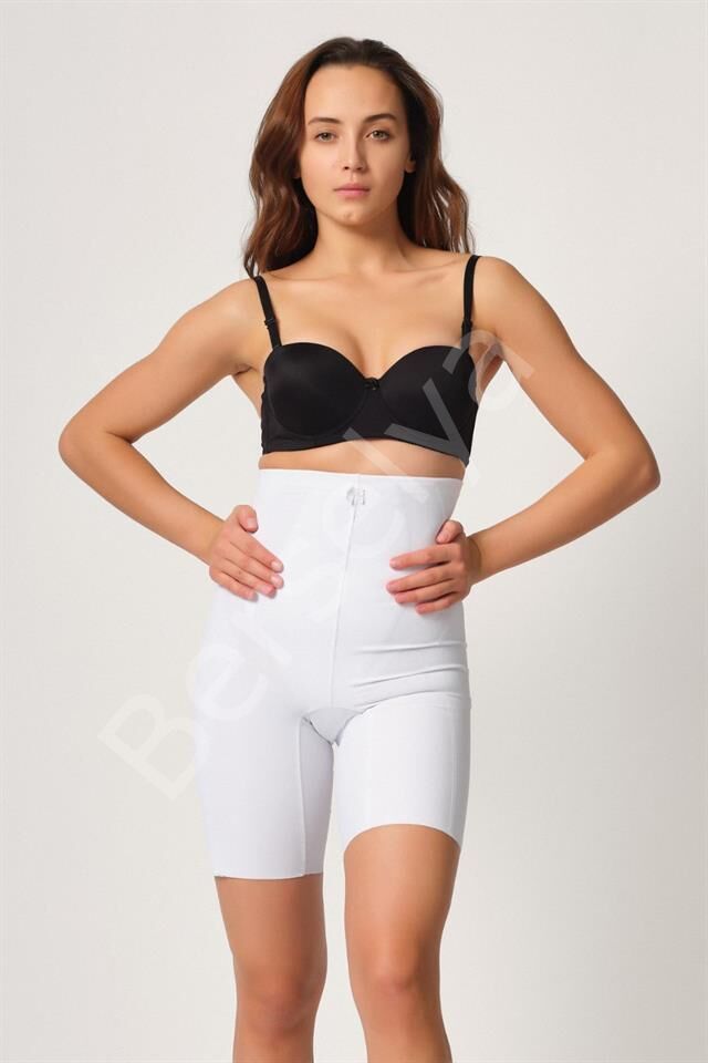 Beyaz Emay 2814 Double Yüksek Bel Boxer Lazer Korse