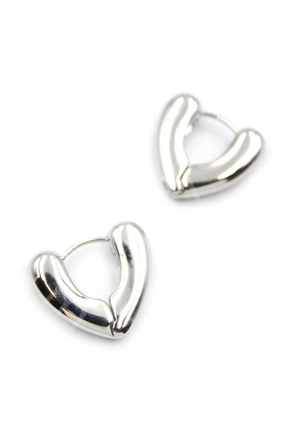 Kalp Küpe - Gümüş