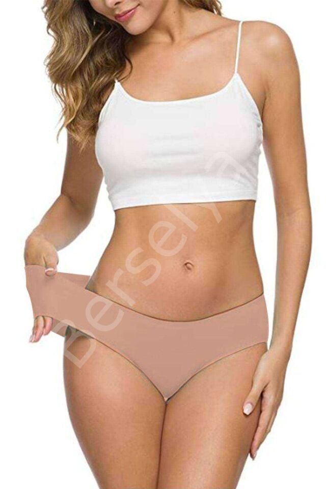 2 Adet Kadın Dikişsiz Lazer Kesim Esnek İz Yapmayan Külot S2