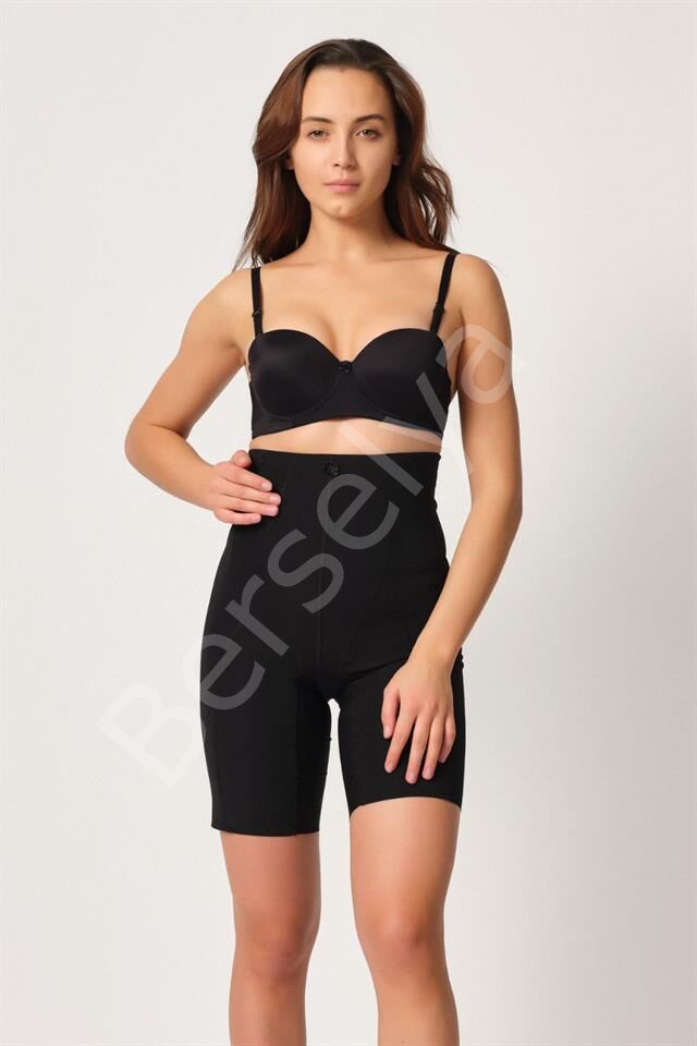 Siyah Emay 2814 Double Yüksek Bel Boxer Lazer Korse