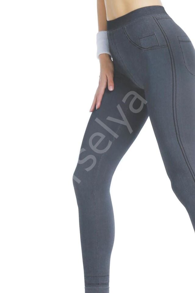 Gri Mı 3825 Bayan Sporcu Tayt