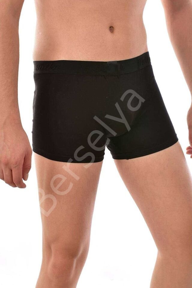 3 adet Tutku Likralı Erkek Siyah Boxer 0114 XL