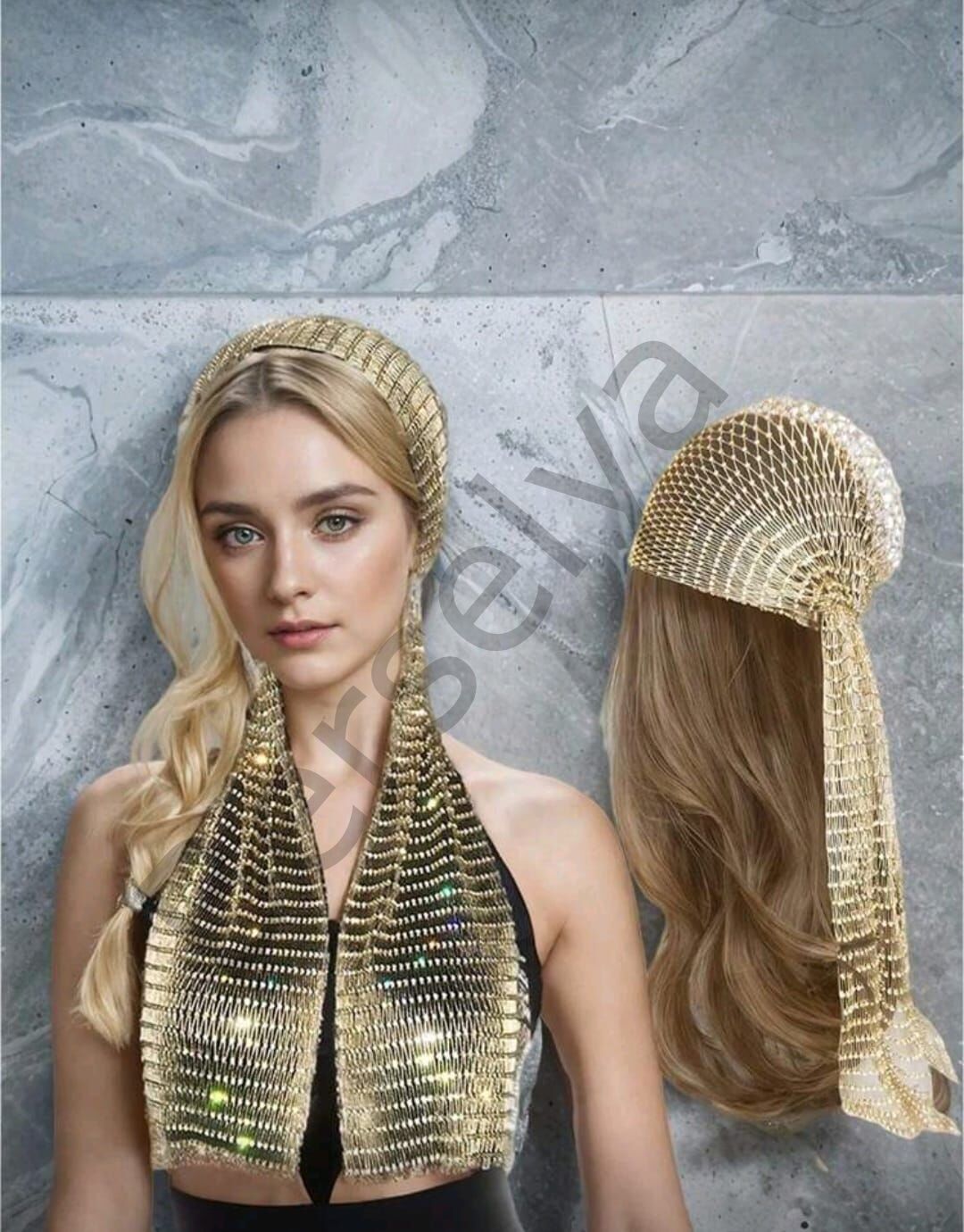 Taşlı Kafa Aksesuarı Kristal Bandana