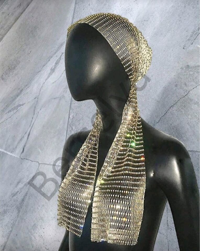 Taşlı Kafa Aksesuarı Kristal Bandana