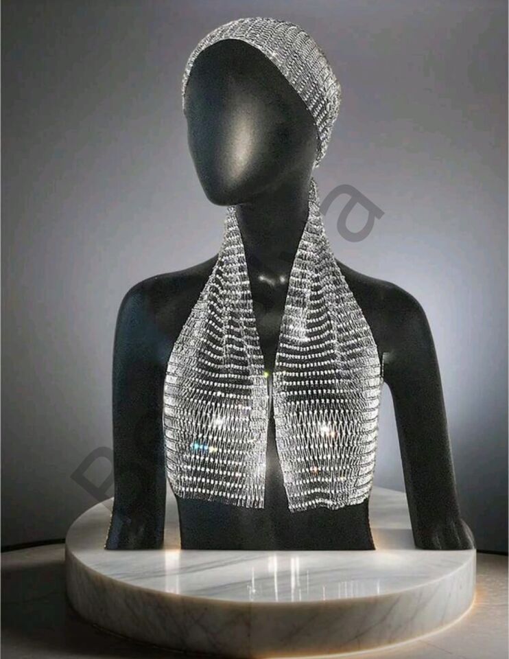 Taşlı Kafa Aksesuarı Kristal Bandana