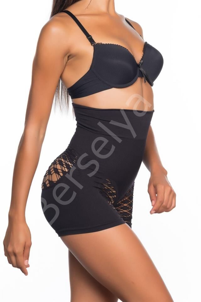 Siyah Emay 2064 Popo Açık Fantezi Boxer Korse