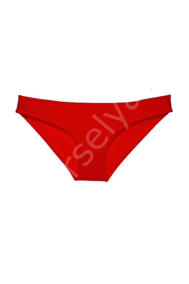 Kırmızı Kadın Günlük Pamuklu Likralı Özel Poşet İçinde Taşınabilir Acil Durum Slip Külot