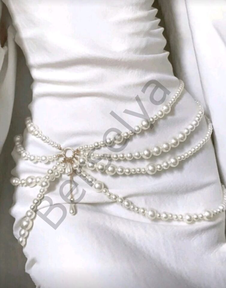 Bel Aksesuarı, Zarif , Şık , İncili Kostüm