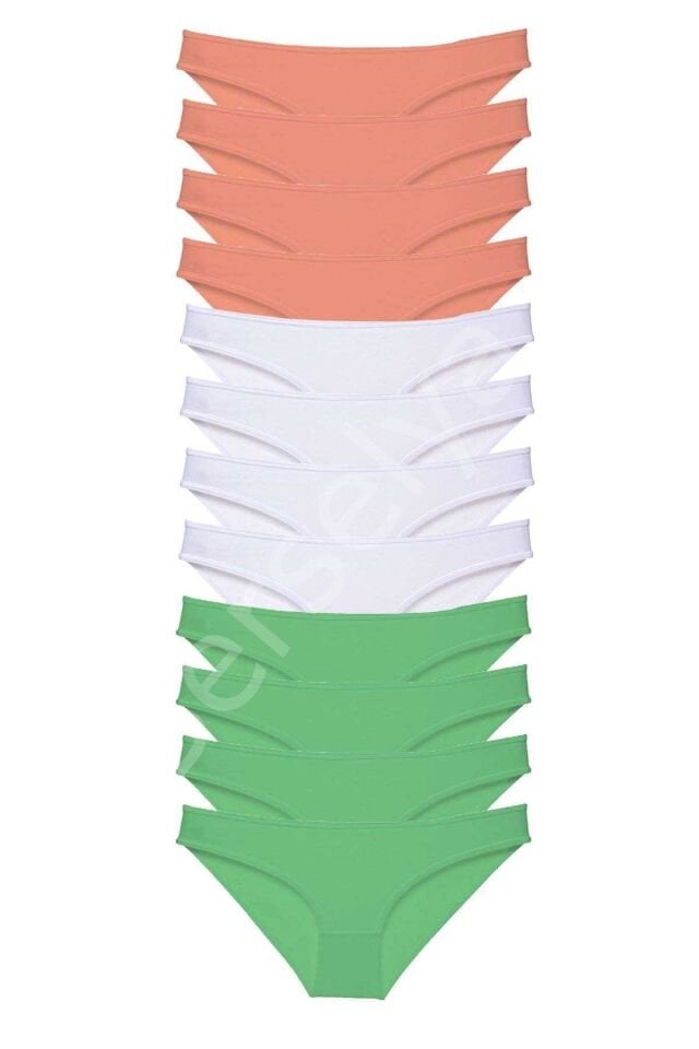 12 adet Süper Eko Set Likralı Kadın Slip Külot 510