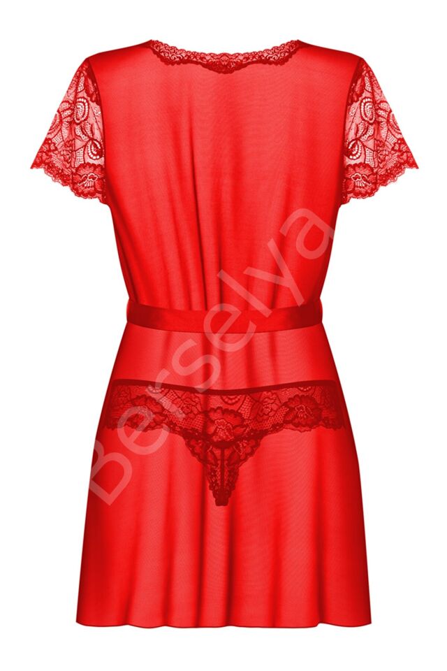 Kırmızı Dantelli Fantazi Gecelik Brf8102