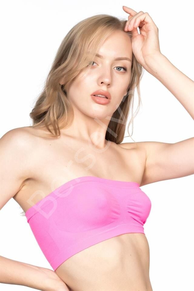 Neon Fuşya Emay 4002 Soft Straplez Büstiyer
