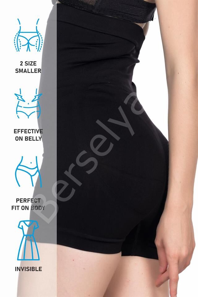 Siyah Emay 2047 Yüksek Bel Boxer Korse