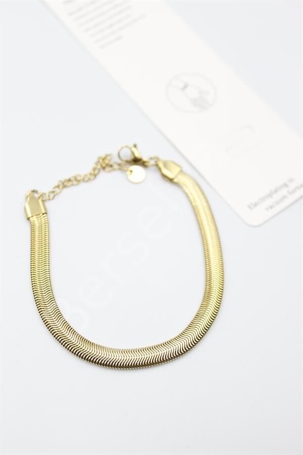 Yılan Zincir Bileklik - Altın