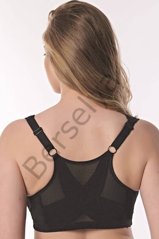 Balensiz Desteksiz Dolgusuz Geniş Askılı Toparlayıcı Önden Açılan Sırt Destekli Küçültücü Sütyen 3775