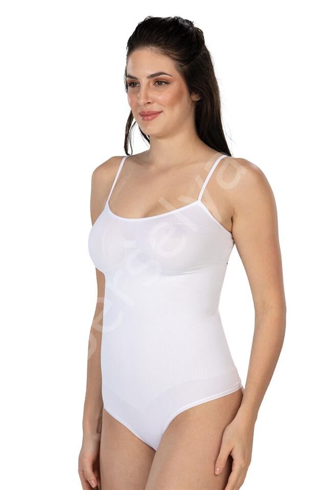 Beyaz Emay 1927 İp Askıllı Ripli String Body