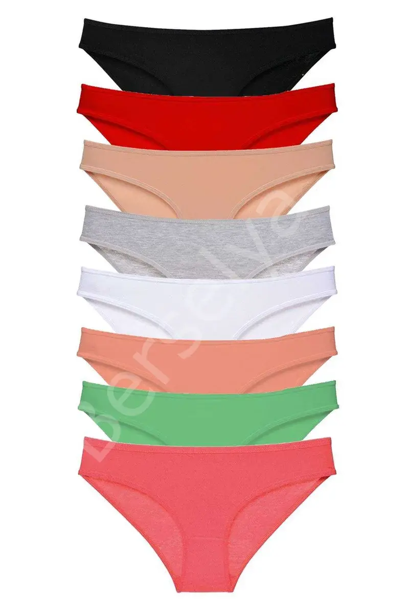 8 Adet Süper Eko Set Likralı Kadın Slip Külot Set 1