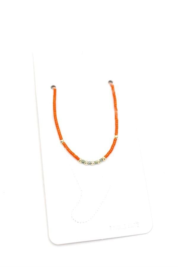 Kum Boncuk Halhal - Turuncu