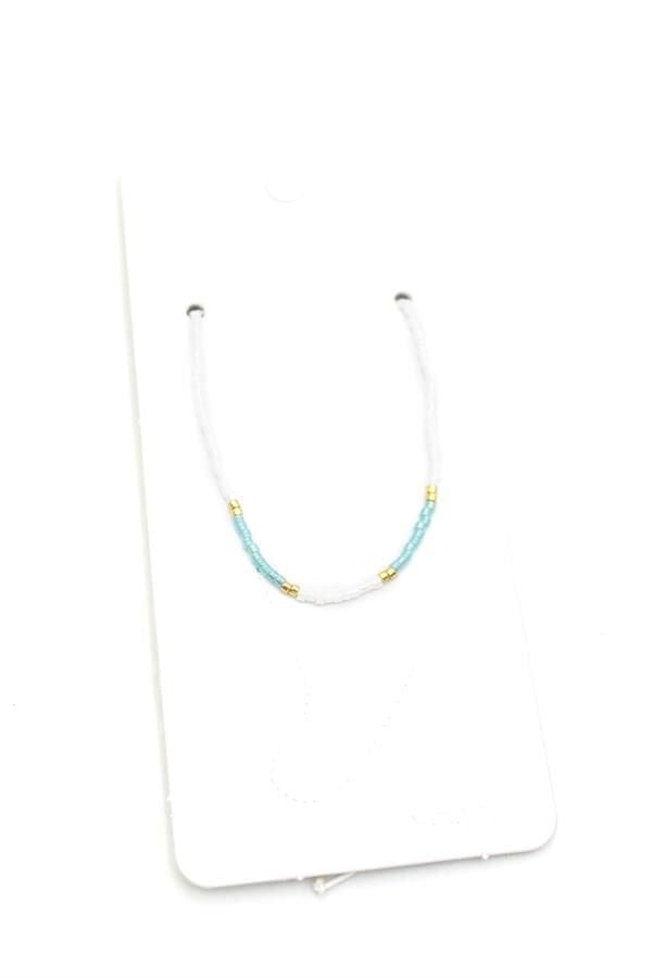 Kum Boncuk Halhal - Beyaz