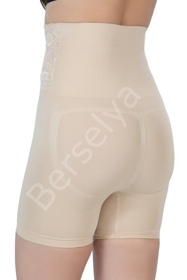 Ten Emay 2091 Önü Dantelli Yüksek Bel Boxer Korse
