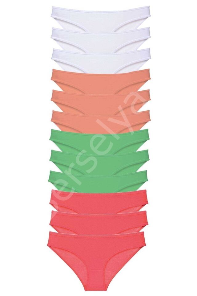 12 adet Süper Eko Set Likralı Kadın Slip Külot 511