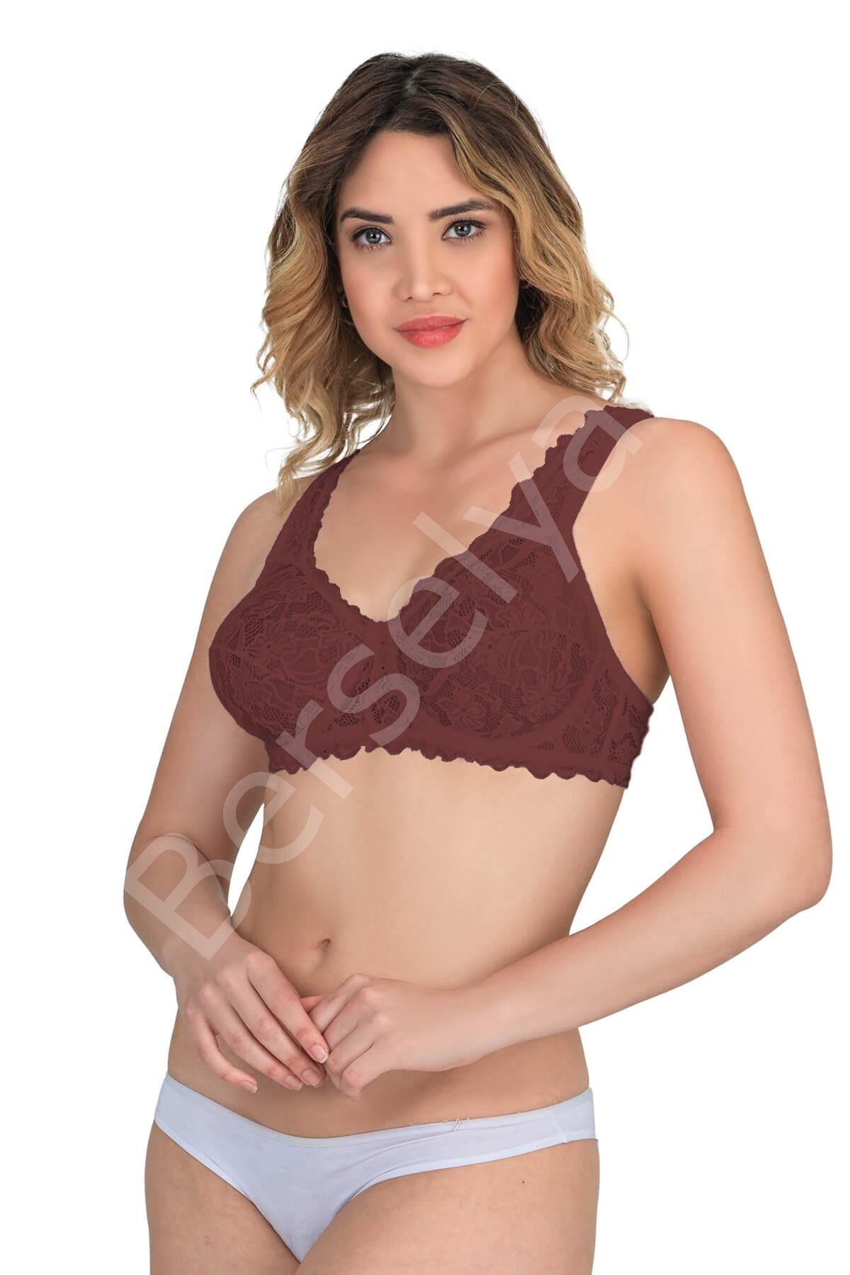 Bordo Mı Emay 178 B Balenli Dantelli Sütyen