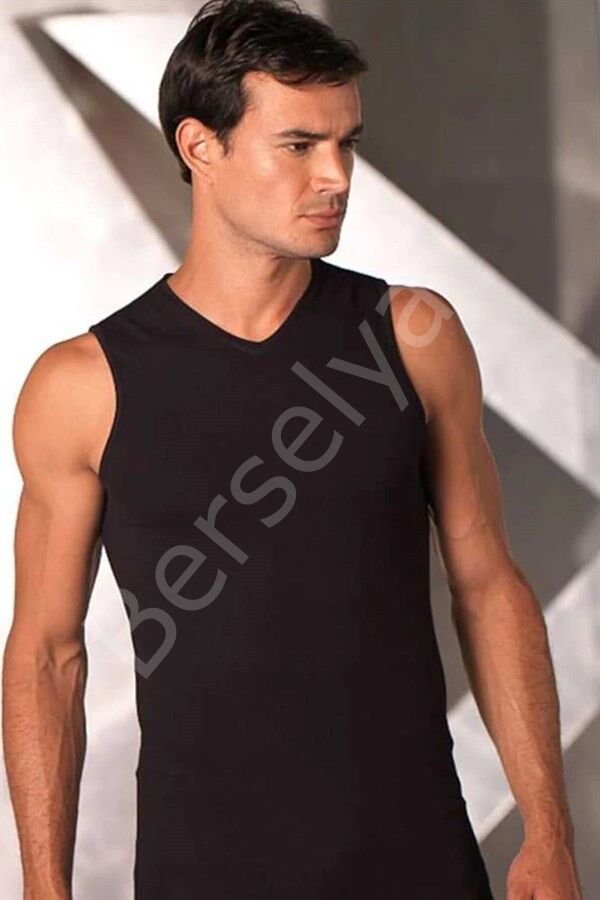 Şahinler Erkek  Sıfır Kol V Yaka Likra Atlet E079