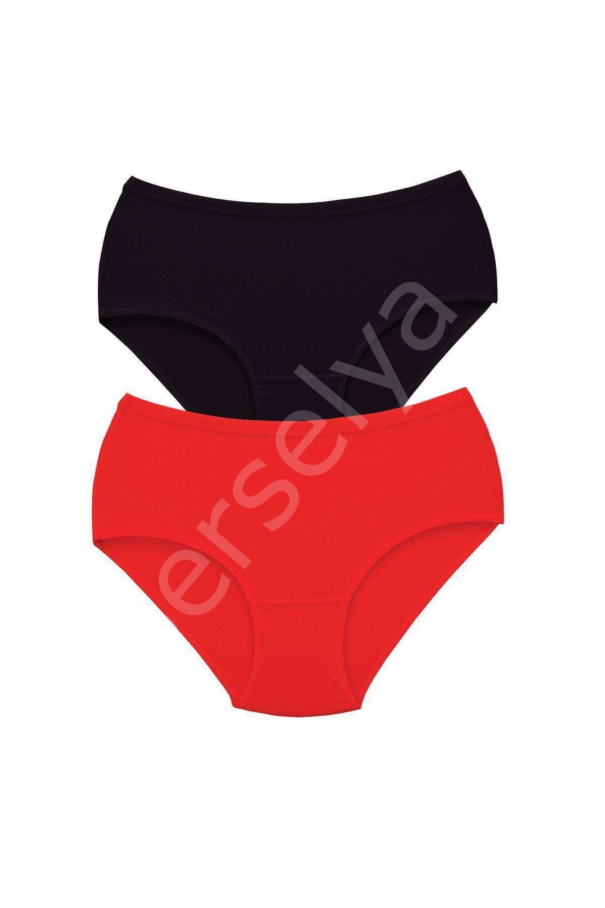 2 Adet Tutku Kadın Yüksek Bel Bato Kalın Lastik Külot S1