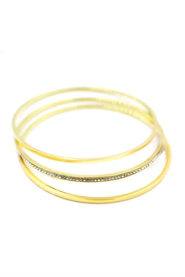 3'lü Ajda Bilezik-65mm - Altın