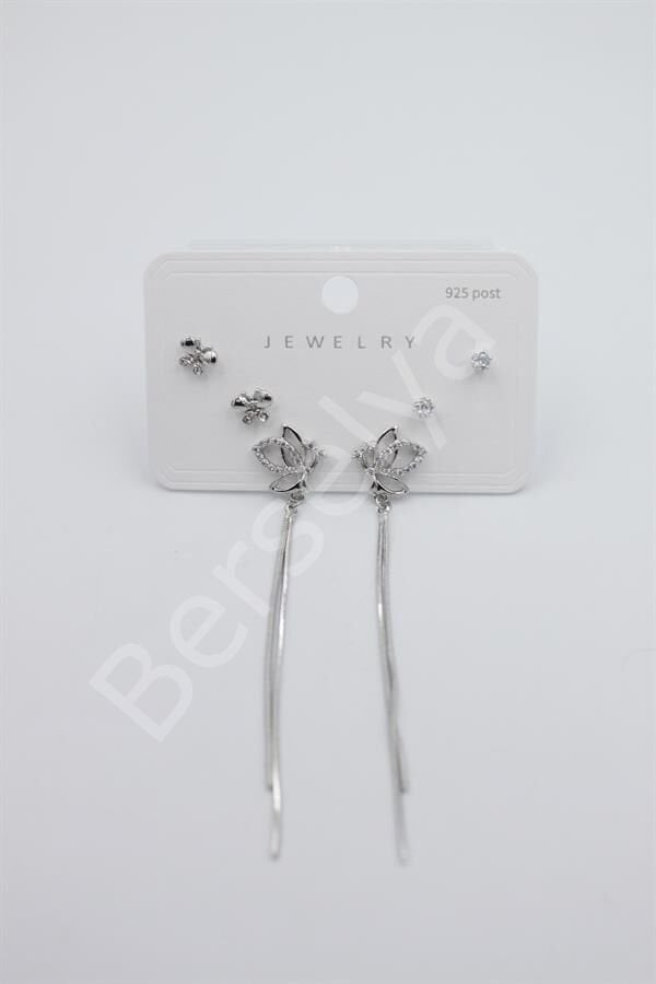 Çoklu Set Küpe - Gümüş