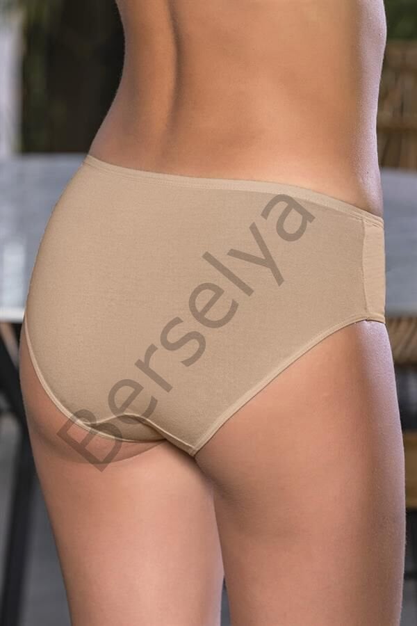 Pamuklu Yüksek Bel Slip Külot Ten (brf2966)