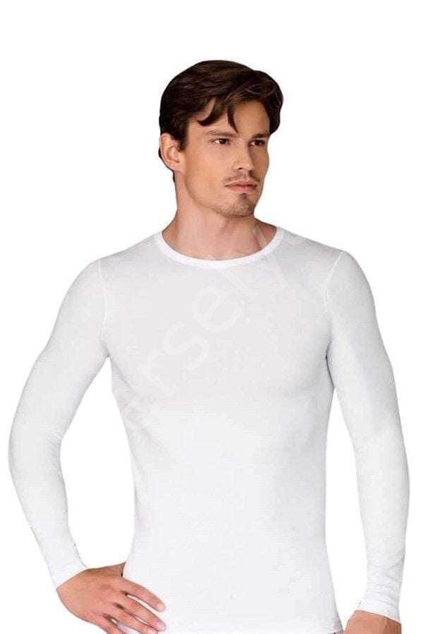 Berrak Erkek  Likralı Süprem Uzun Kol Bisiklet Yaka Badi 1025