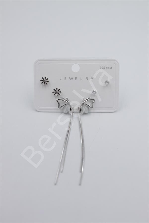 Çoklu Set Küpe - Gümüş