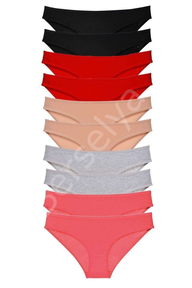 10 adet Süper Eko Set Likralı Kadın Slip Külot 503 XL
