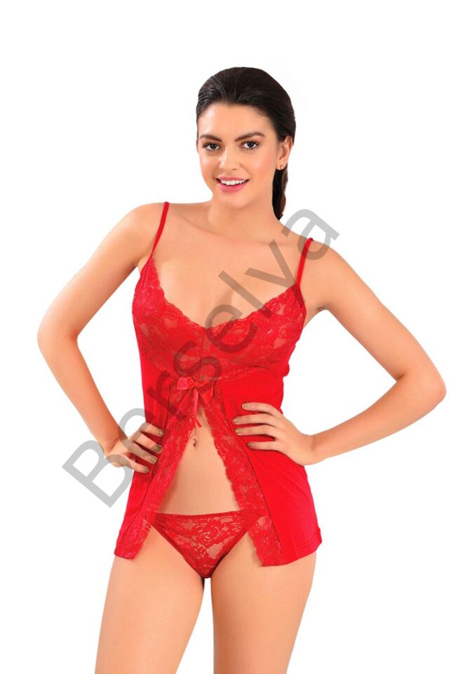 Kırmızı Atlet Külot Takım - 3016