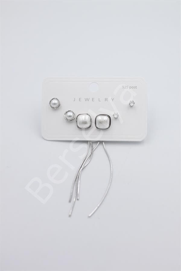 Çoklu Set Küpe - Gümüş