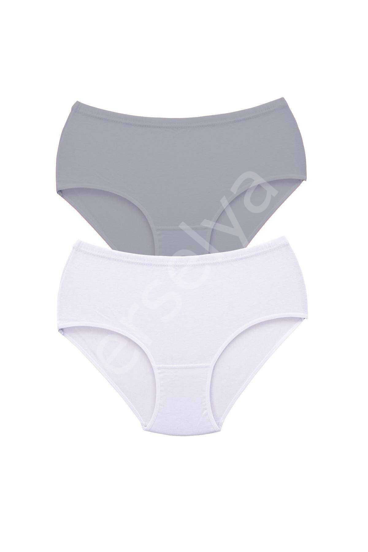 2 Adet Tutku Kadın Yüksek Bel Bato Kalın Lastik Külot S10